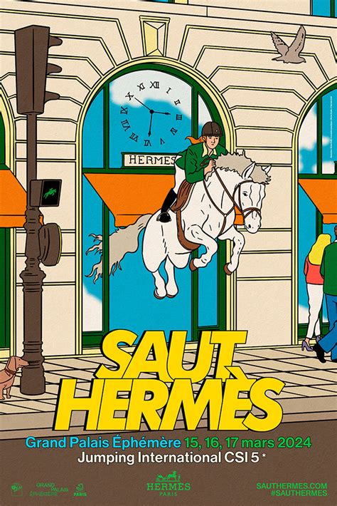 saut hermes affiche|Les affiches du Saut Hermès.